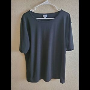 LuLaRoe 3X Solid Black Boxy T Shirt Top